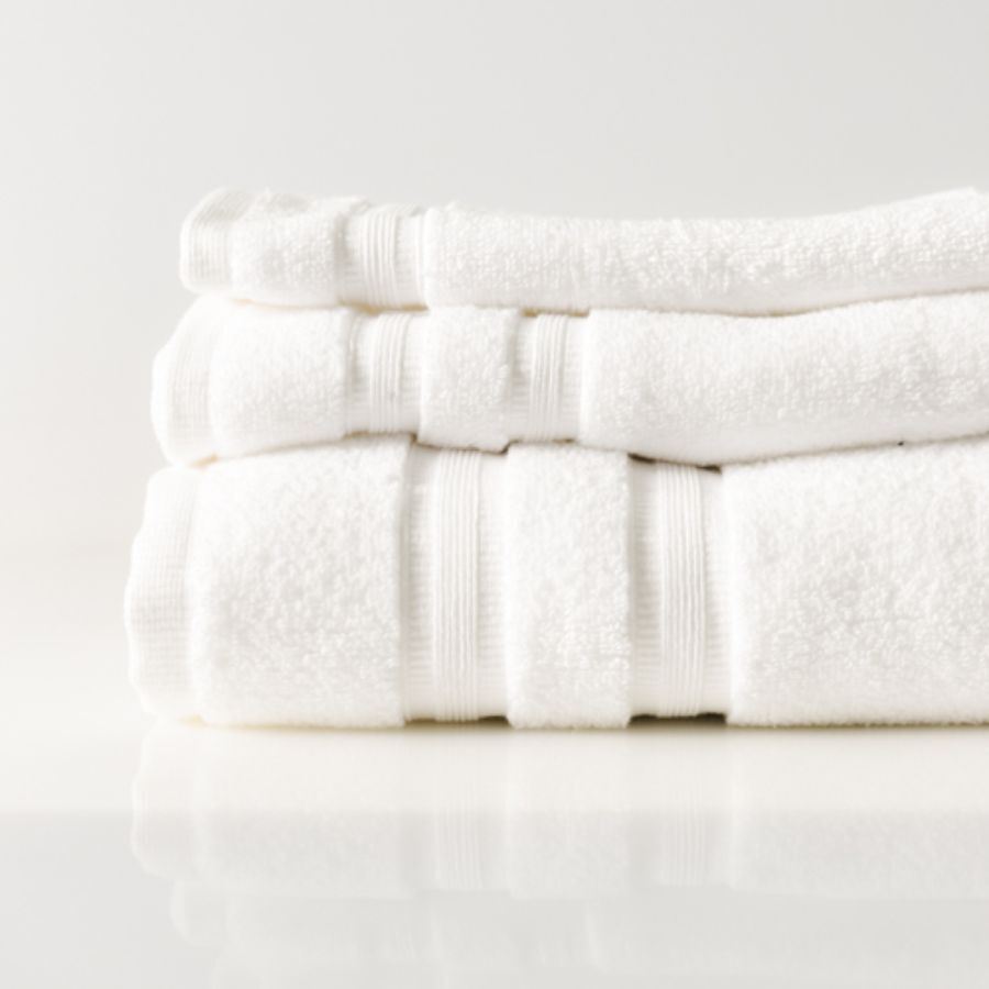 Cotton Towel Range White Face Washer