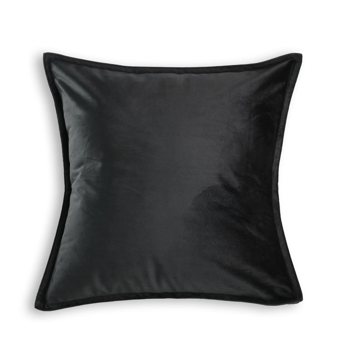 Velvet European Pillowcase Black