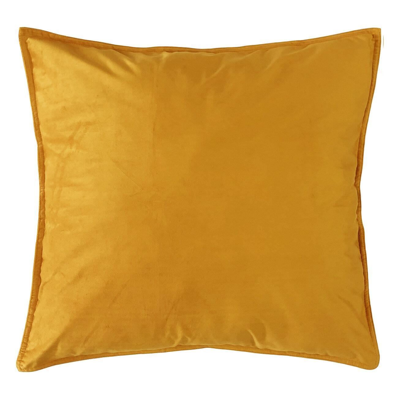 Velvet European Pillowcase Mustard