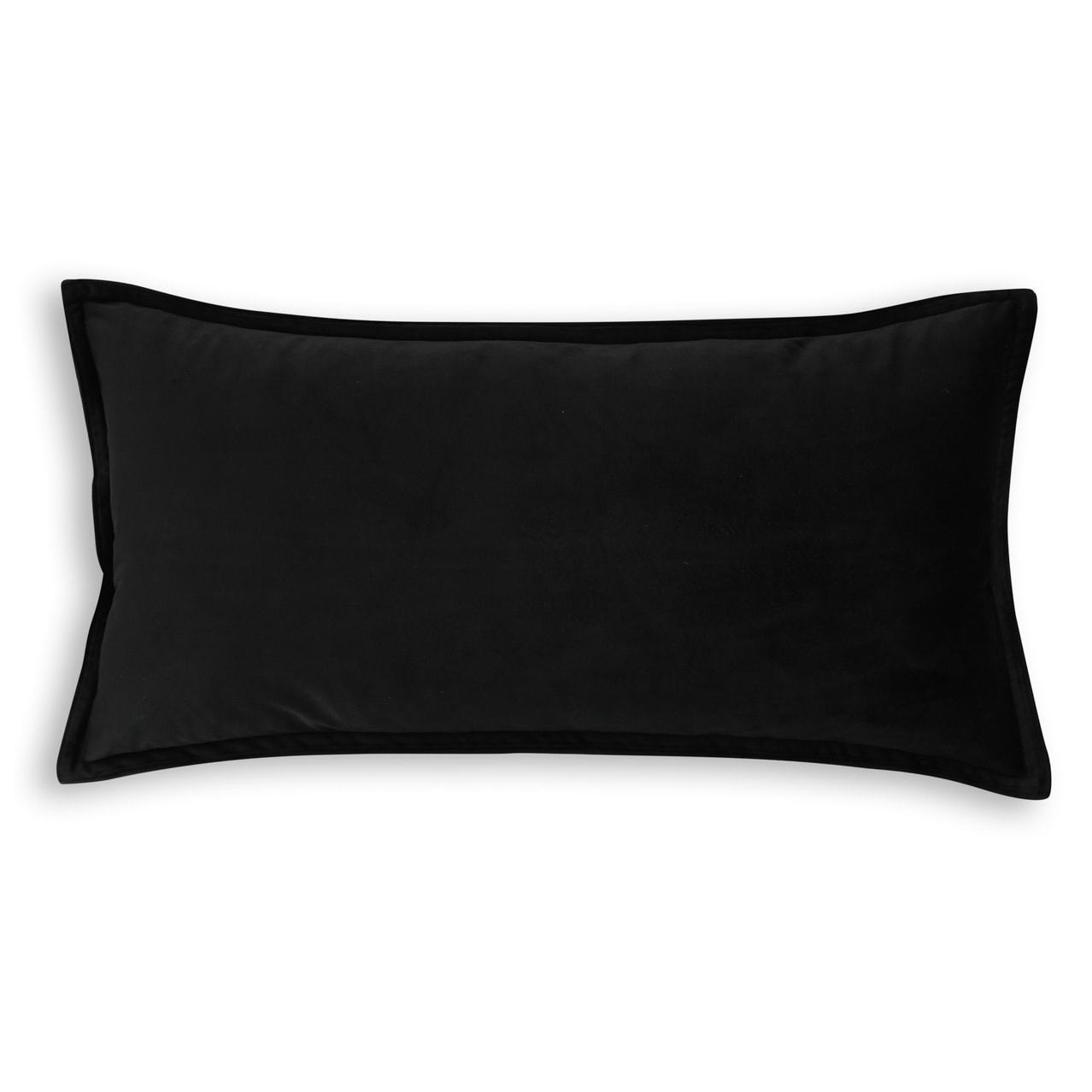 Velvet Cushion Oblong Black