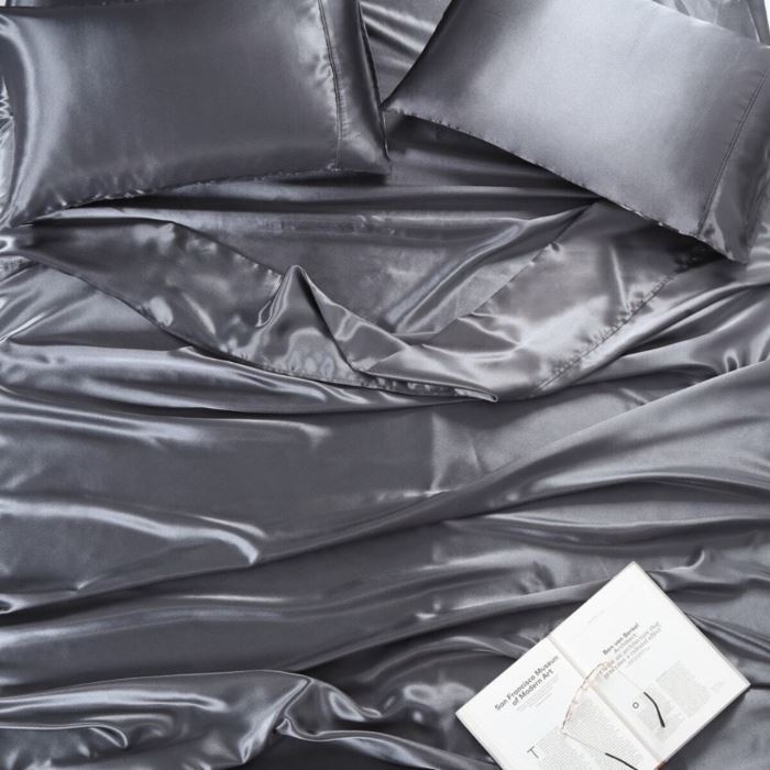 Charcoal satin sheet