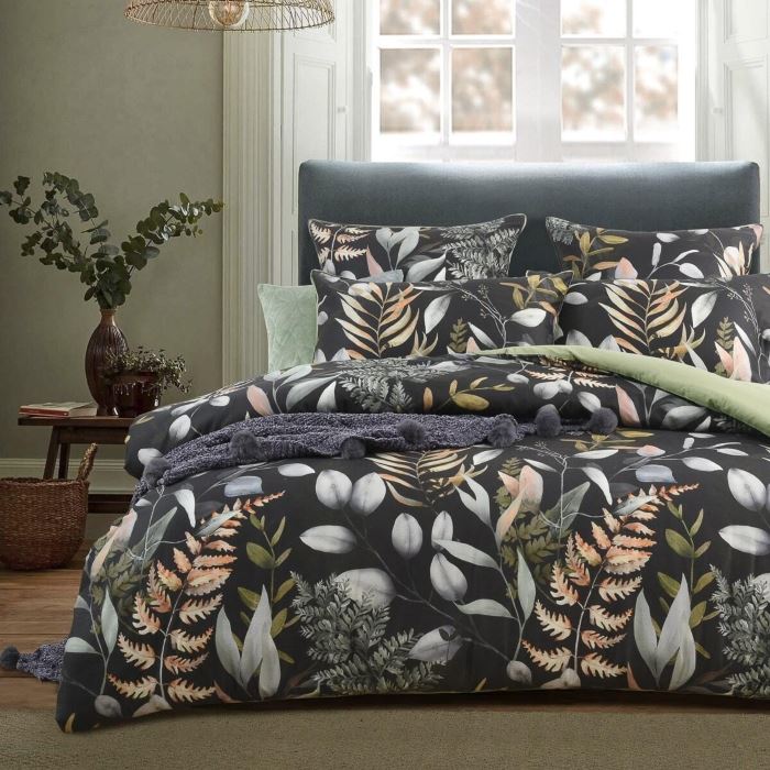 Floral quilt cover set on a bed