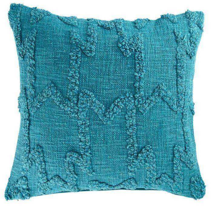 cotton cushion in teal