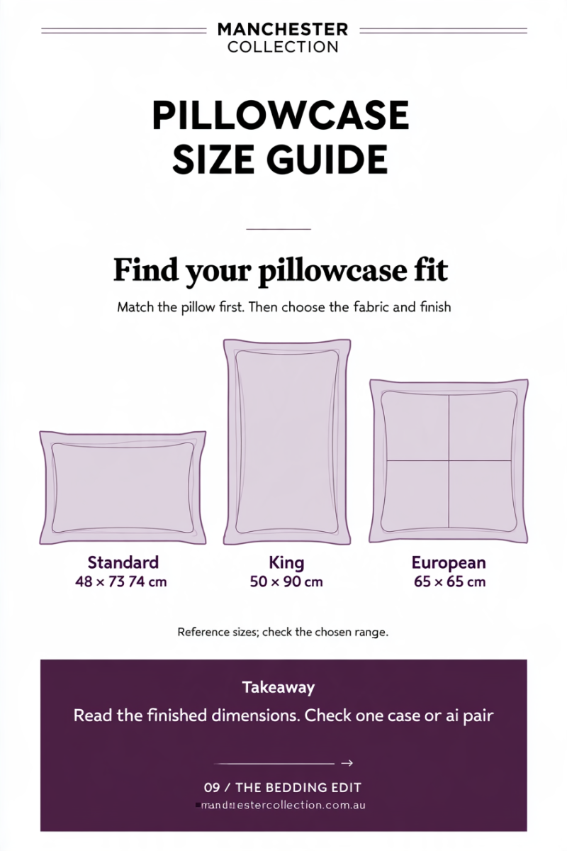 Standard pillowcase illustration.