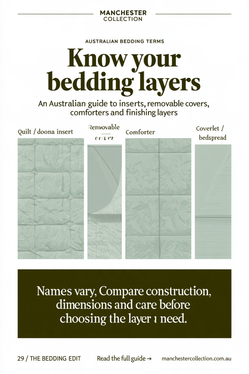 A quilted doona-insert textile panel.