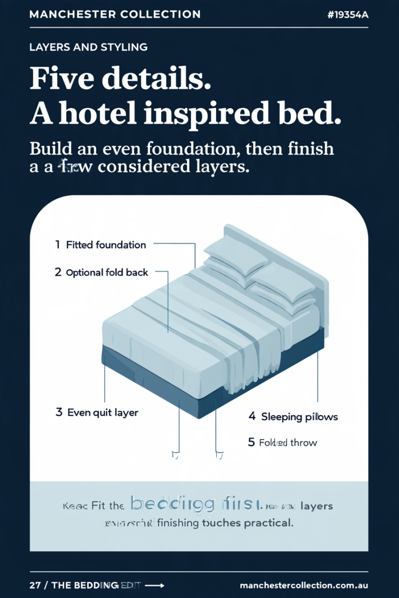 A cluster of sleeping pillows at the head of a made bed.