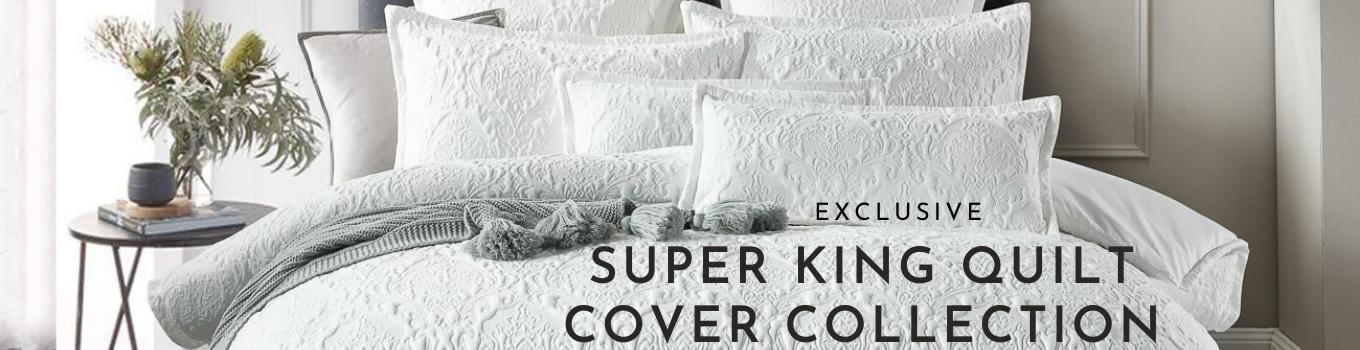 Quilt Covers, Super king quilt covers, sheets, cushions now avaliable at Manchester Collection