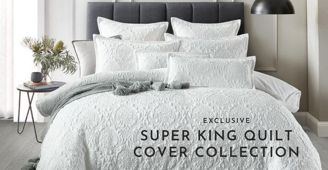 Quilt Covers, Super king quilt covers, sheets, cushions now avaliable at Manchester Collection