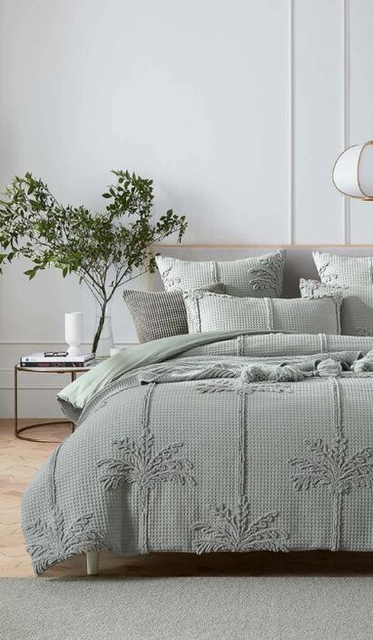 Sage green quilt cover