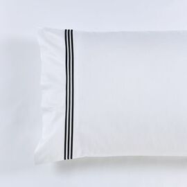 Ritz Embroidered Standard Pillowcases ( PAIR ) -1000TC Black 