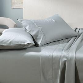 Soho 1000TC Cotton Fitted Sheet Silver Super King Bed