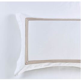 Ambassador Embroidered King Size Pillowcase -1000 TC MOCHA