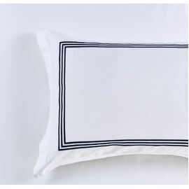 Ritz Embroidered King Size Pillowcase -1000 TC Navy