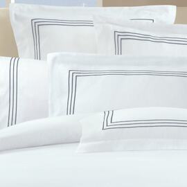 Ambassador Embroidered King Size Pillowcase -1000TC Silver 