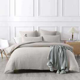 Jax Chunky Waffle Linen Quilt Cover Set