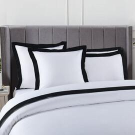 Plaza Black European Pillowcase
