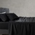Soho 1000 Thread Count Cotton Sheet Set Black King Bed Extra Depth