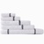 Ambassador Egyptian Towel White/Black [Size: Bath Mat]