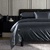 Satin Quilt Cover Set Charcoal [SIZE: Super King Bed]