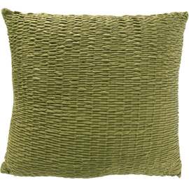 Velvet Crinkled Cushion Square Green