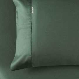 400 Thread Count Forest Green Queen Pillowcase Pair