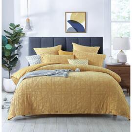 Oslo Mustard Quilt Cover Set