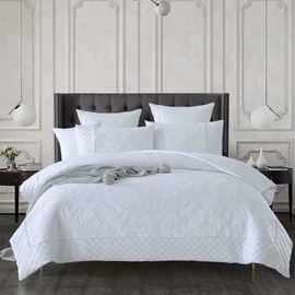 Montana Snow White Quilt Cover Set [Size: Super King Bed]