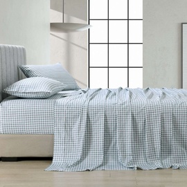 Gingham Green Printed Sheet Set [SIZE: King Bed Extra Depth]