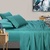 400 Thread Count Fitted Sheet Aqua Long Single Bed