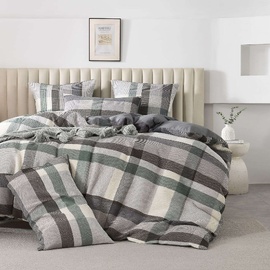 Riley Aqua Waffle Quilt Cover Set [SIZE: Queen Bed]