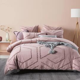Domino Pink Quilt Cover Set