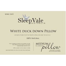 Duck Down King Size Pillow