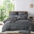 Ivy Charcoal Quilt Cover Set