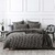 Jax Chunky Waffle Charcoal Quilt Cover Set