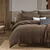 Jersey Quilt Cover Set Chocolate