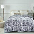 Printed Mink Blanket Greek Key Charcoal Grey