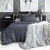 Oxford Charcoal Waffle Quilt Cover Set