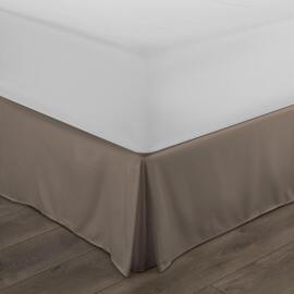 300tc Pleated Valance Queen Chocolate