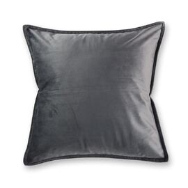 Velvet European Pillowcase Charcoal