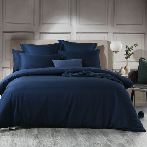 Ambassador 1000TC Quilt Cover Set Navy