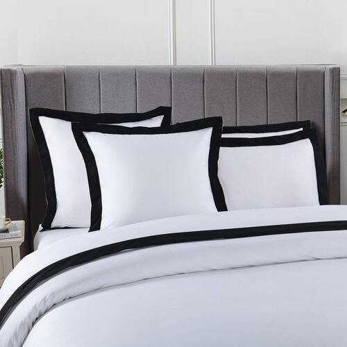 Plaza Black European Pillowcase