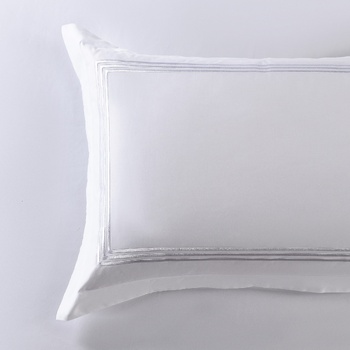 Ambassador 1000 TC Embroidered White King Size Pillow Case