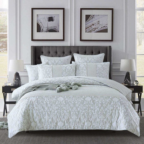 Arden Silver Quilt Cover Set
