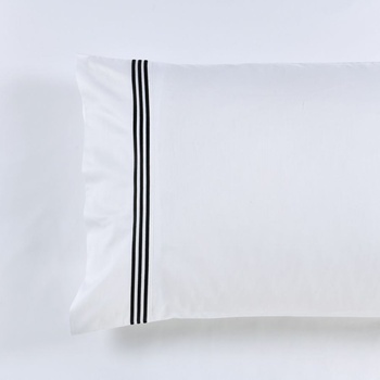 Ambassador 1000 TC Embroidered Sheet Set Black [SIZE: King Bed Extra Depth]