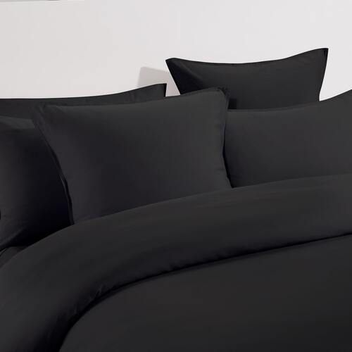 Bamboo Linen Quilt Cover Set Charcoal