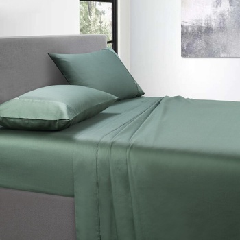 400 Thread Count Fitted Sheet Forest Green Long Single Bed