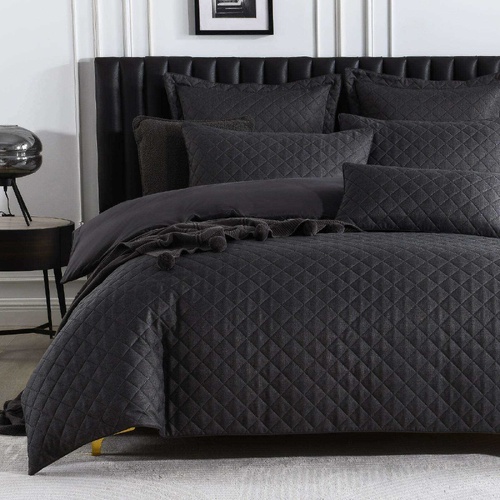 Emerson Quilt Cover Charcoal