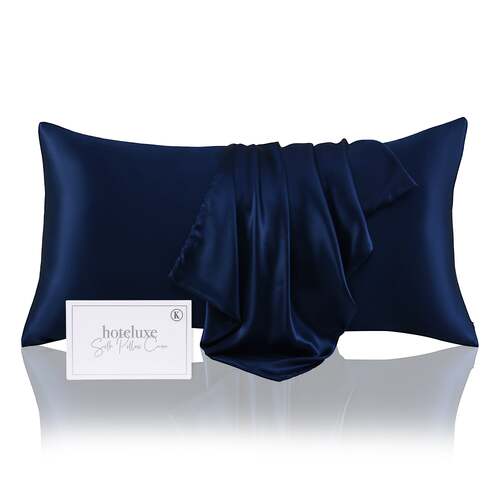 Silk King Size Pillowcase Navy