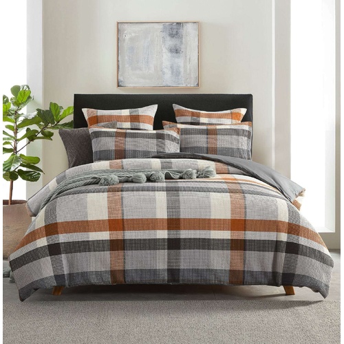 Riley Rust Waffle Quilt Cover Set