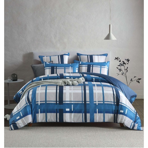 Clark Navy Quilt Cover Set